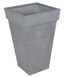 Pot zinc vierkant hoog old look 32x50