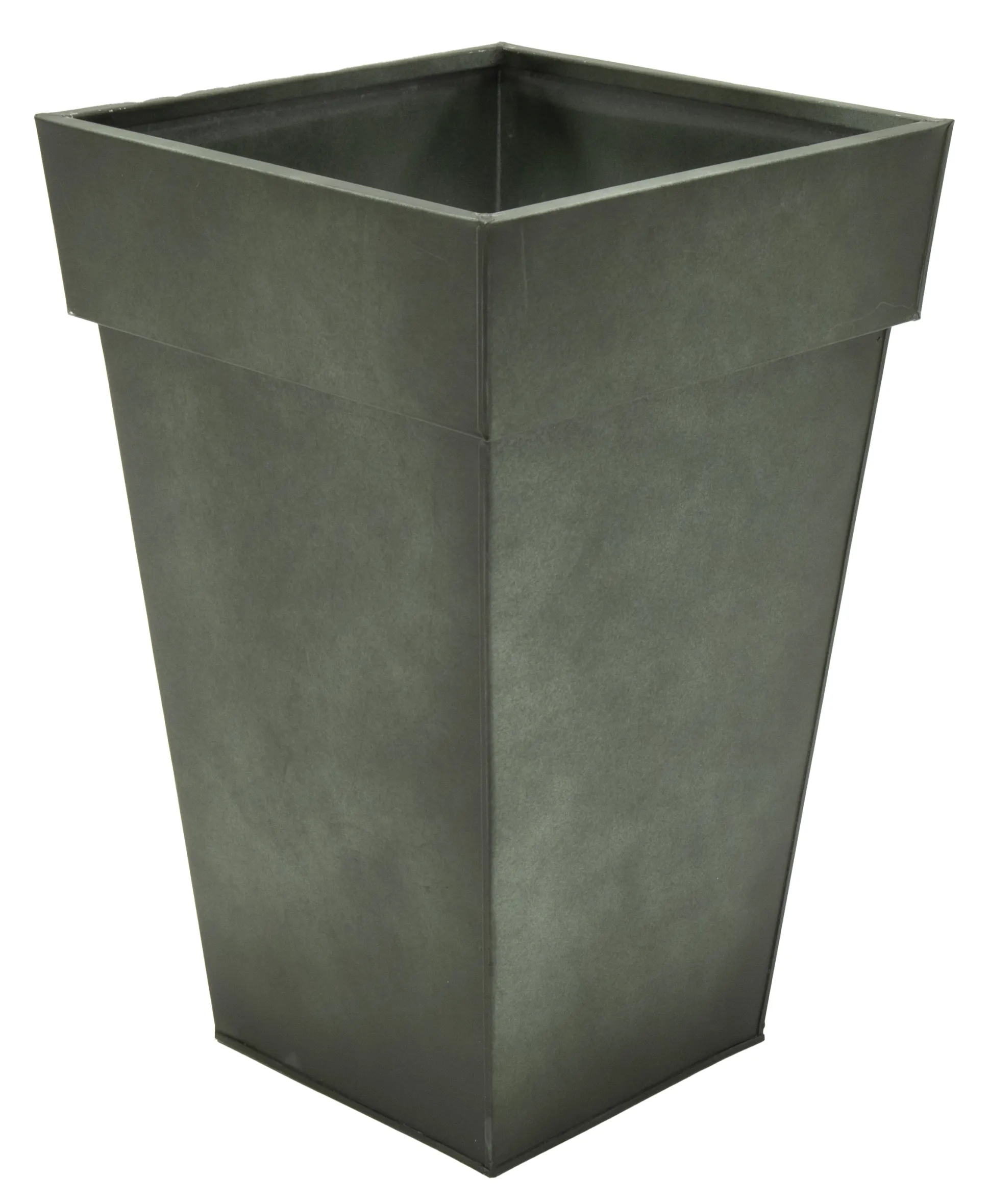 Pot zink vintage groen hoog w34h70