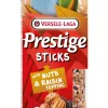 Prestige sticks kleine papegaaien met noten & rozijnentopping - 2 stuks 60g