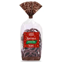 Pretzels omhuld met pure chocolade
