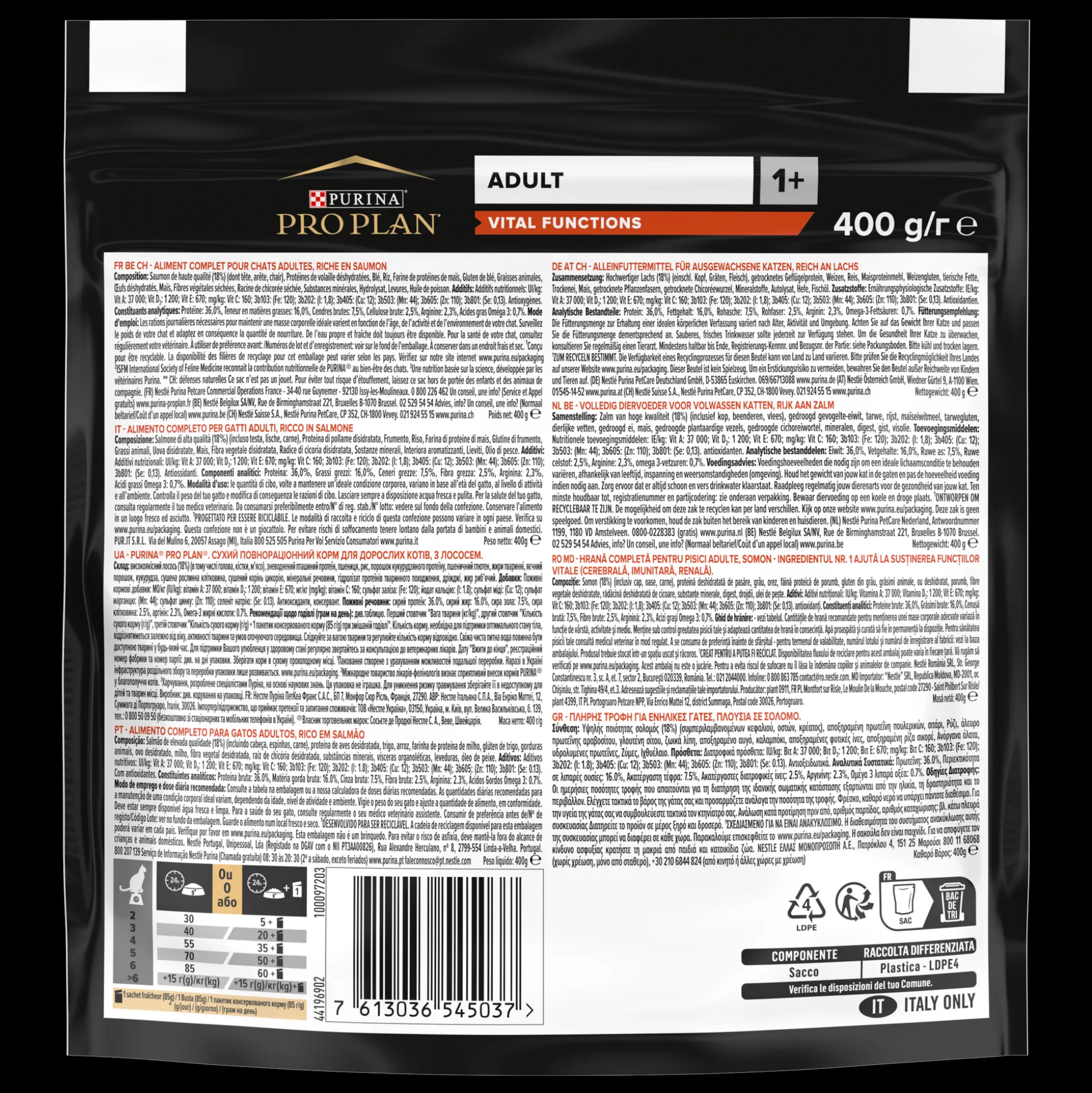 PROPLAN Vital Function Adult Cat Zalm 400g