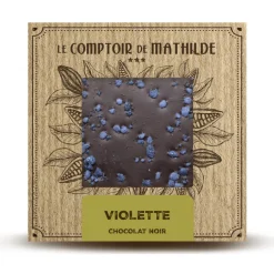 Pure chocolade met viooltje