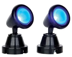 Ronde spot, blauw, set van 2, zonder (4,5v)