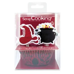 Set van 24 baking cups en cupcake toppers
