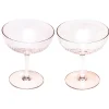 Set van 2 champagne coupes amber