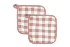 Set van 2 pannenlap gingham