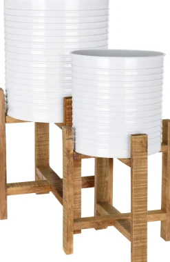 Set van 2 potten met onderstel