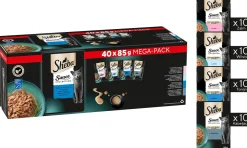 Sheba Kattenvoer - Sauce Collection - Vis Selectie - 40x85g Mega-Pack