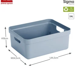 Sigma home opbergbox 24l blauw