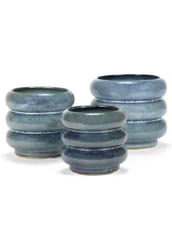 Sixties Sierpot l 14,5x14,5x12,5 blauw