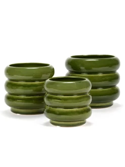 Sixties Sierpot m 12,5x12,5x11,5 groen