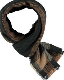 Sjaal heren black/camel