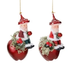 Sneeuwwitje kerstman appelornament