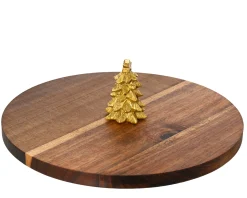 Snijplank acaciahout met kerstboom