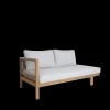 Sofa 3-zit Salvatore in teak en weaving rope (links)