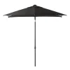 Staparasol miami 210x150 zwart-grijs