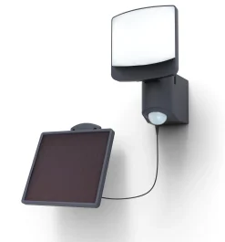 Sunshine solar wandlamp met sensor antractiet grijs led 7w