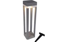 Table cube solar draagbare tuinpaal zilver grijs led 1w