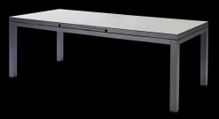 Tafel Albin 220-280x100cm antraciet/keramiek