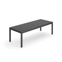 Tafel Albin 256-320x100cm charcoal/aluminium