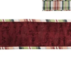 Tartan fluwelen lint met afboording