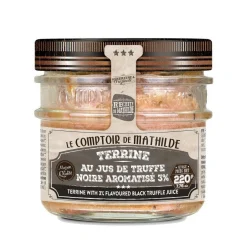 Terrine met zwarte truffelsap aromatisé