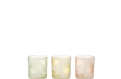 Theelichthouder rond glas small