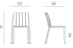 Tiberina stoel antraciet