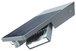 Tilly solar wandlamp met sensor zilver grijs led 4w