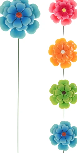 Tuinprikker met bloem 4ass