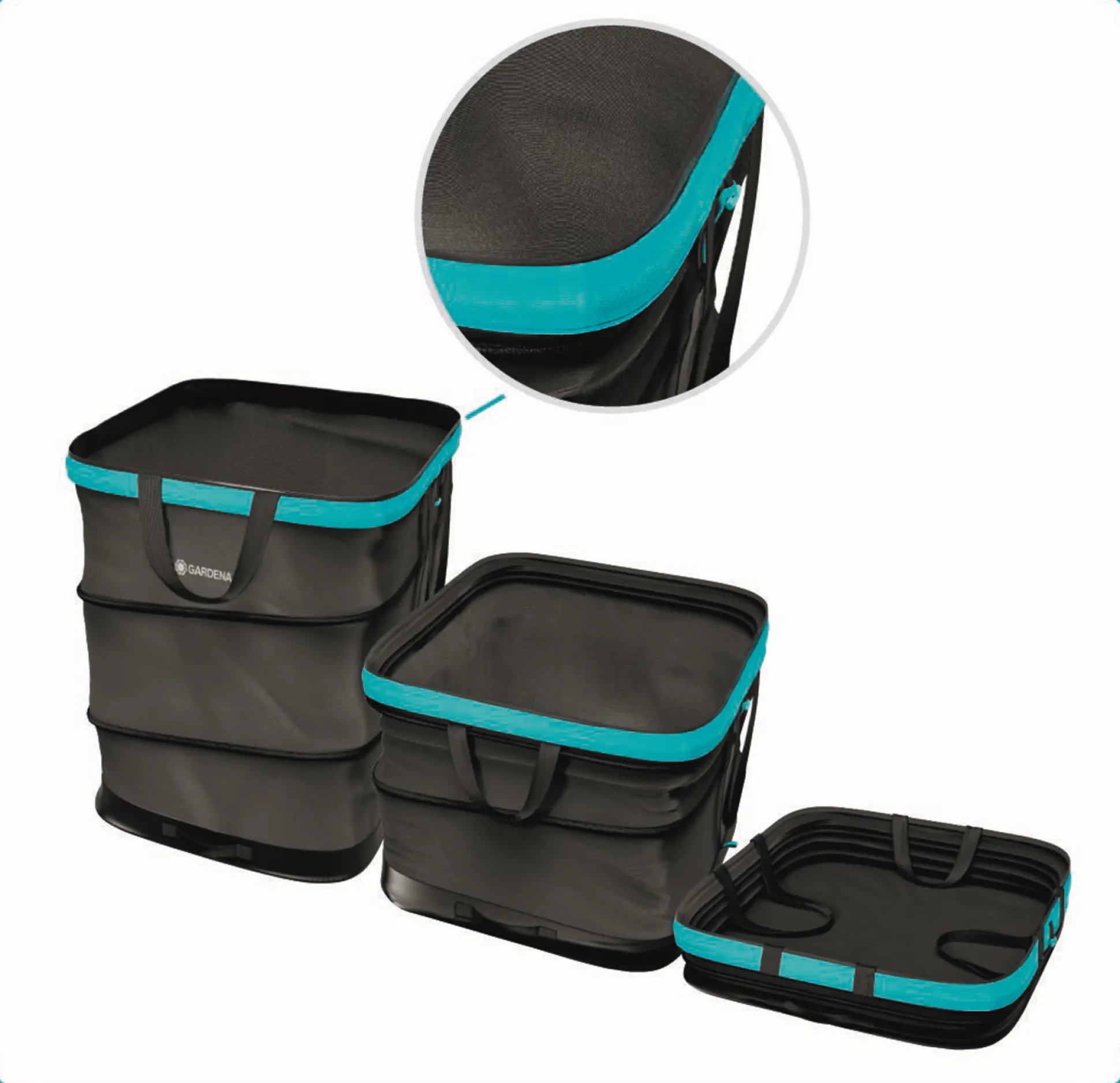 Tuinzak popup vierkant maat L 220l