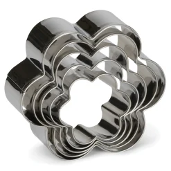 Uitduwvormpjes bloem inox 5st
