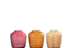 Vaas bladeren rand glas