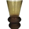 Vaas glas bruin 12x12x22.5cm