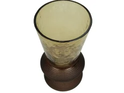Vaas glas bruin 12x12x22.5cm