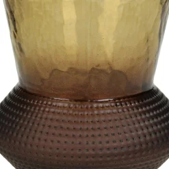 Vaas glas bruin 12x12x22.5cm