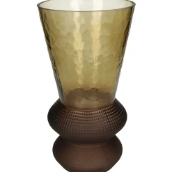 Vaas glas bruin 15.5x15.5x30cm