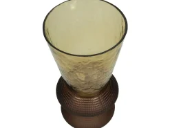 Vaas glas bruin 15.5x15.5x30cm