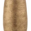 Vaas oneffen ruw ker goud l (22x22x41cm)
