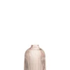 Vaas ribbels hoog glas roze (9x9x18cm)