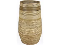 Vase lombok grey/blond d36/40h70cm