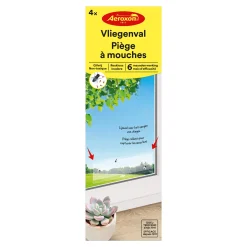 Vliegenval - raamsticker 4 stuks