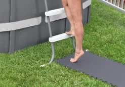 Vloerbeschermer grijs 50x50cm, 8 stuks