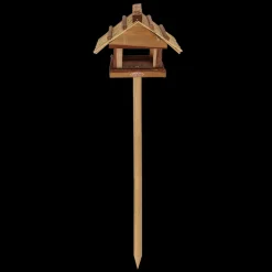 Voedertafel rieten dak op paal