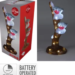 Vogels op tak met led 41cm