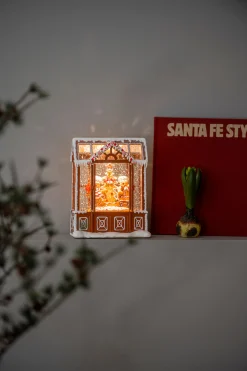 Waterspinner peperkoekhuisje led warmwit voor binnen