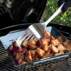WEBER DELUXE GRILLKORF GROOT RVS