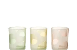 Windlicht rond glas medium