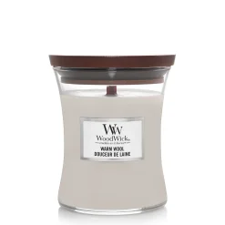 Woodwick Geurkaars warm wool medium