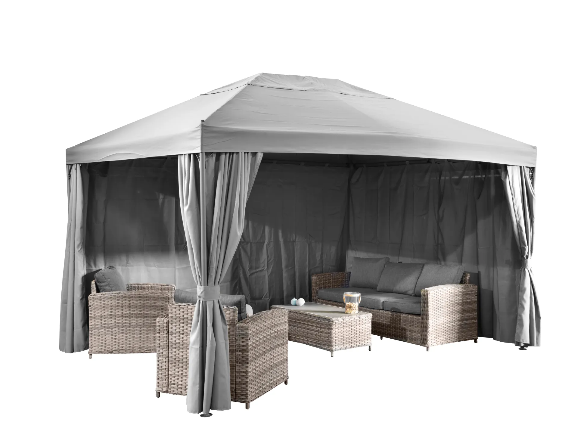 Zonnetent Hanson grijs